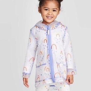 Cat Jack Clear Rainbow Print Raincoat 